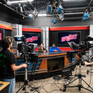 Students recording segment for WJHI